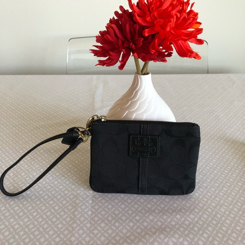 Black Coach Wristlet